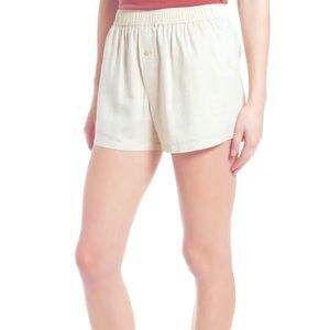 Treasure & Bond linen blend shorts cream XL